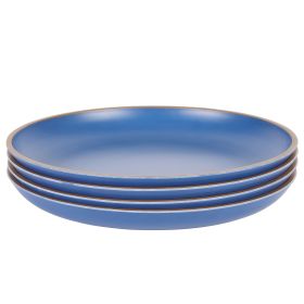 Gibson Home Rockabye 4 Piece 10.7 Inch Melamine Dinner Plate Set In Blue