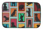 Lots of Black Labrador Retriever Dish Drying Mat Absorbent Dish Drying Mat Pad for Kitchen Counter Dish Drainer Mat for Countertop, 14 x 21", Multicol
