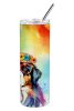 Bernese Mountain Dog Hippie Dawg Stainless Steel Skinny Tumbler Vacuum Double Walled Reusable Insulated Tumbler Travel Cup for Coffee Cocktails Gift w