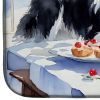 Border Collie Christmas Cookies Dish Drying Mat Absorbent Dish Drying Mat Pad for Kitchen Counter Dish Drainer Mat for Countertop, 14 x 21", Multicolo