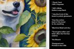 Shiba Inu in Sunflowers Kitchen Towel Dish Cloths Guest Hand Towel Decorative Bathroom Towel for Face,Tea, Dishcloth, Kitchen and Bath