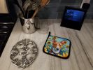 Basenji in Sunflowers Pair of Pot Holders Kitchen Heat Resistant Pot Holders Sets Oven Hot Pads for Cooking Baking BBQ, 7 1/2 x 7 1/2