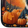 Australian Shepherd Terrier Fall Dish Drying Mat Absorbent Dish Drying Mat Pad for Kitchen Counter Dish Drainer Mat for Countertop, 14 x 21", Multicol