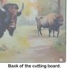 NEW Wood Bison Glass Cutting Board Decorative Tempered Glass Kitchen Cutting and Serving Board Large Size Chopping Board